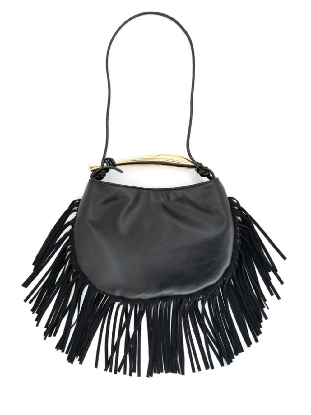 BC Bags Black Fringed Bag
